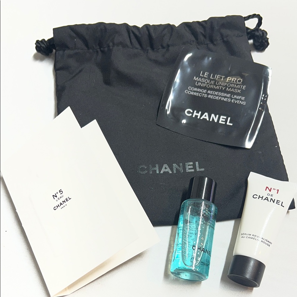 CHANEL Skincare and Fragrance Collection with Black Pouch
